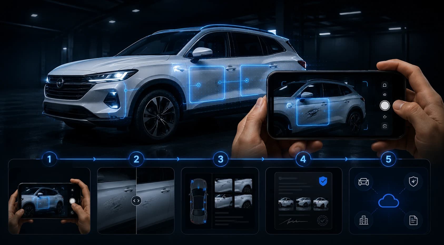 InspectaV five step visual workflow